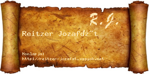 Reitzer Jozafát névjegykártya